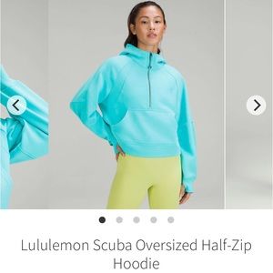 Lululemon oversized scuba half zip hoodie